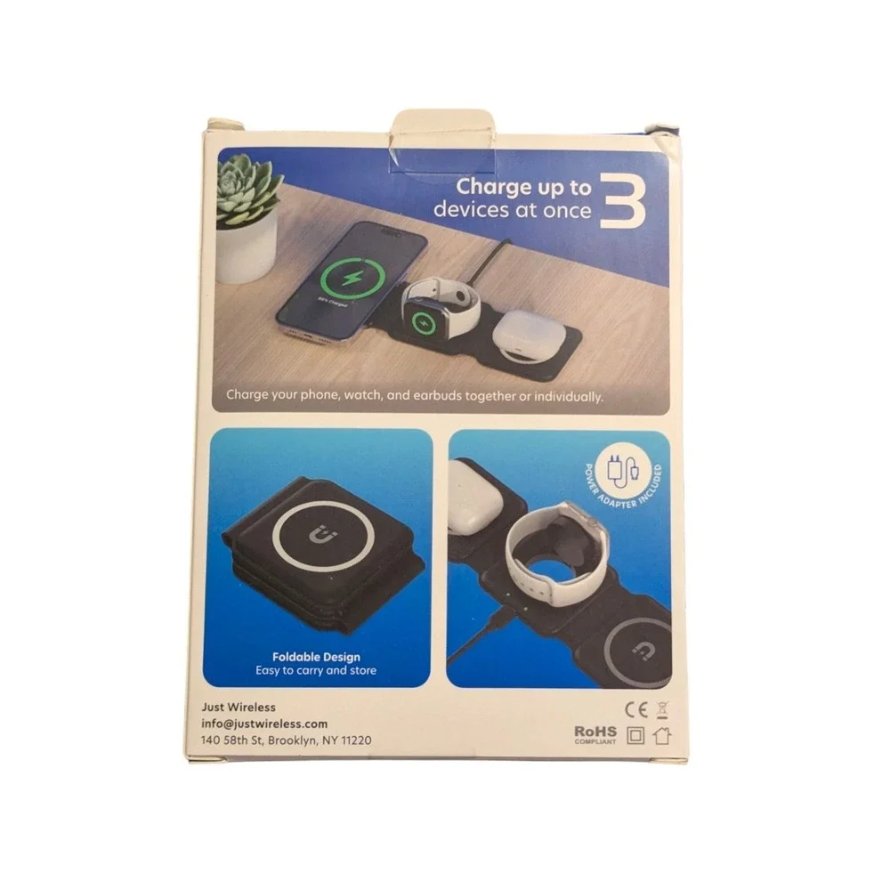 Bb.OB Just Wireless 3-in-1 Portable Magnetic Wireless Charger 20W - Black‎